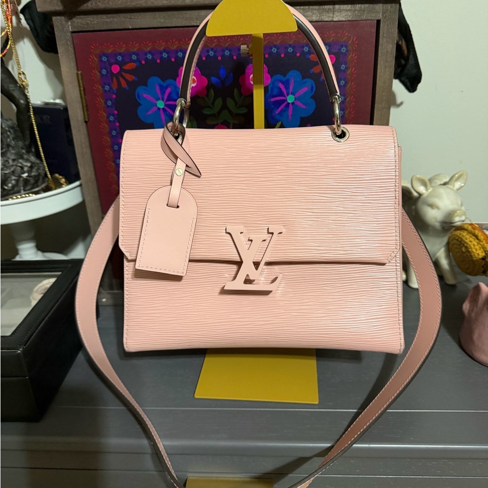 LOUIS VUITTON Louis Vuitton Grenelle PM Epi Handbag M53694 Leather Rose Balle...